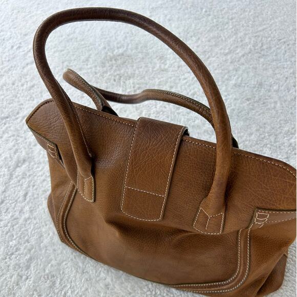 Tod's Brown Leather Buckle Satchel - Picture 4 of 6